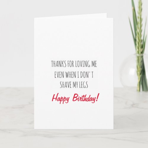 Hipster Birthday Card Beard bearded boyfriend