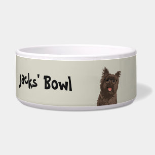 Hipster Black Glasses Cairn Terrier for Dog Lovers Bowl