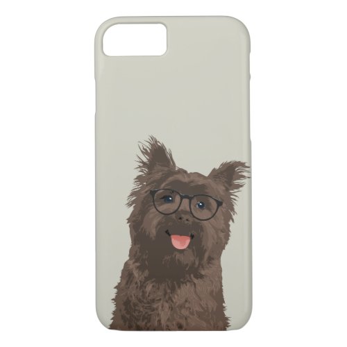 Hipster Black Glasses Cairn Terrier for Dog Lovers iPhone 87 Case