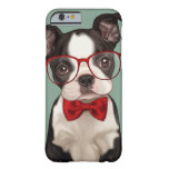Hipster Boston Terrier Barely There Iphone 6 Case at Zazzle