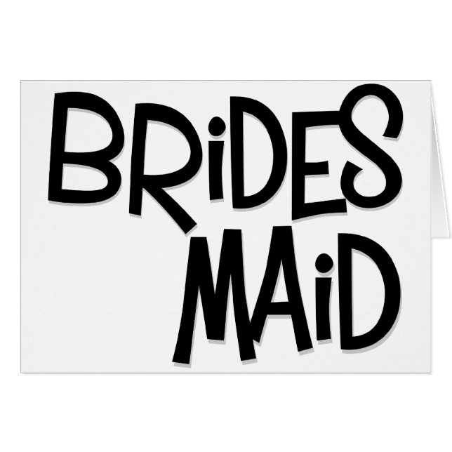 Hipster Bridesmaid Cards (Front Horizontal)
