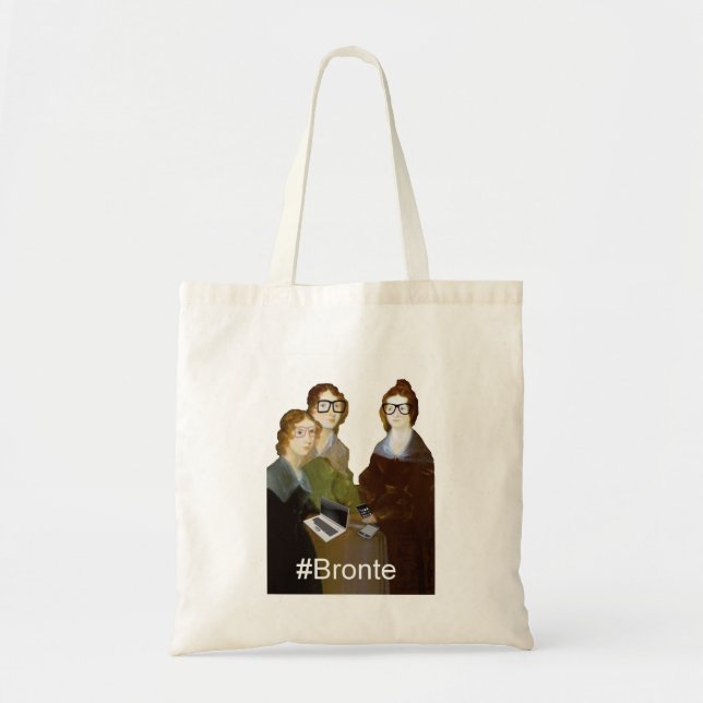 Hipster Bronte Sisters Tote Bag (Front)