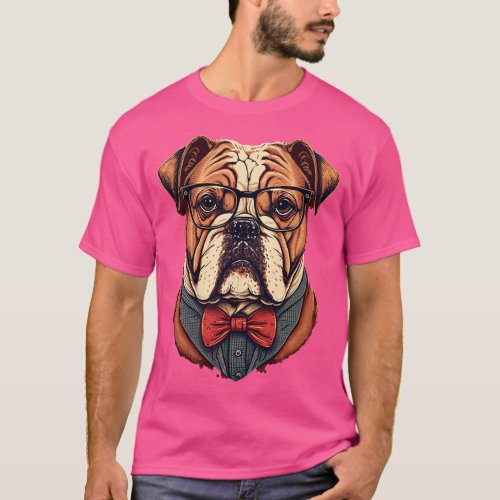 Hipster Bulldog 1 T_Shirt