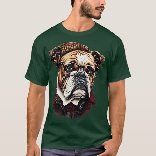 Hipster Bulldog 2 T_Shirt