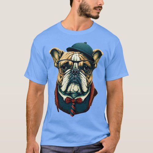 Hipster Bulldog 3 T_Shirt