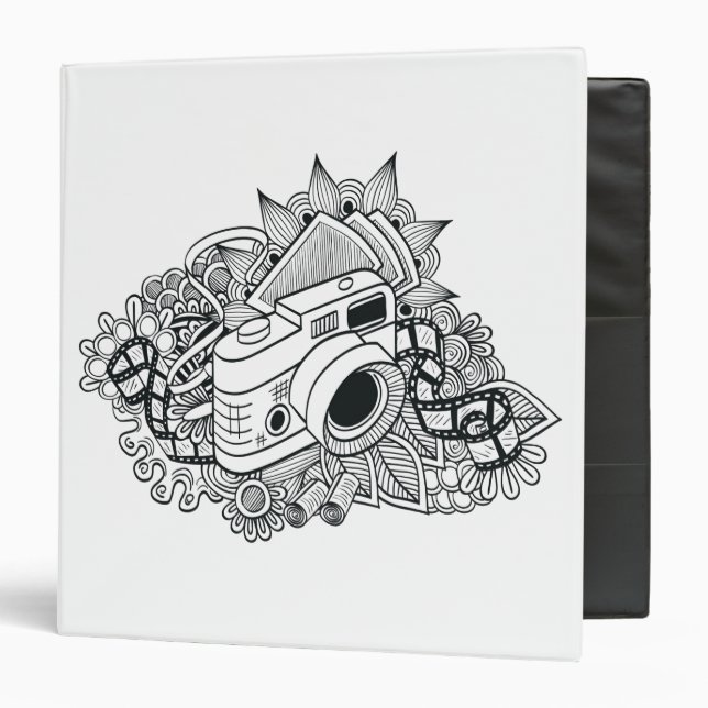 Hipster Camera Doodle Binder (Front/Inside)