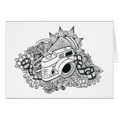 Hipster Camera Doodle Cards (Front Horizontal)