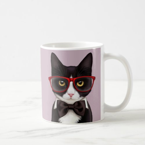 Hipster Cat Coffee Mug