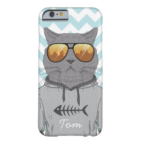 hipster cat cool cat in sweatshirt phone cover
