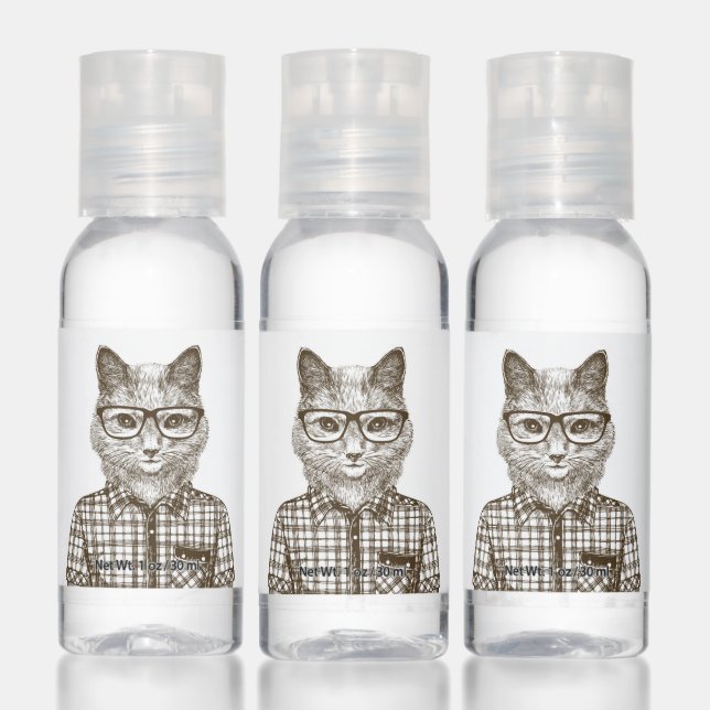 Hipster Cat Hand Sanitizer (Set)
