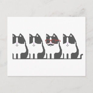 Pixel Art Cat Postcards - No Minimum Quantity | Zazzle