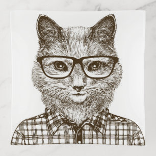 Hipster Cat Trinket Tray