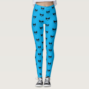 Hipster Cat with Sunglasses Leggings