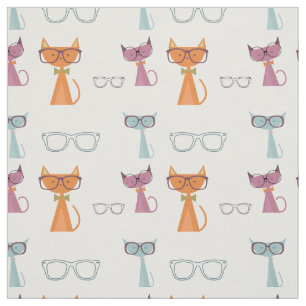 Hipster Cats Fabric