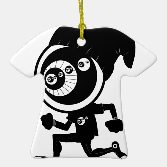 hipster ceramic ornament
