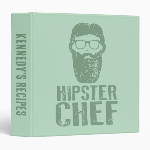 Hipster Chef 3 Ring Binder