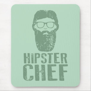 Hipster Chef Mouse Pad