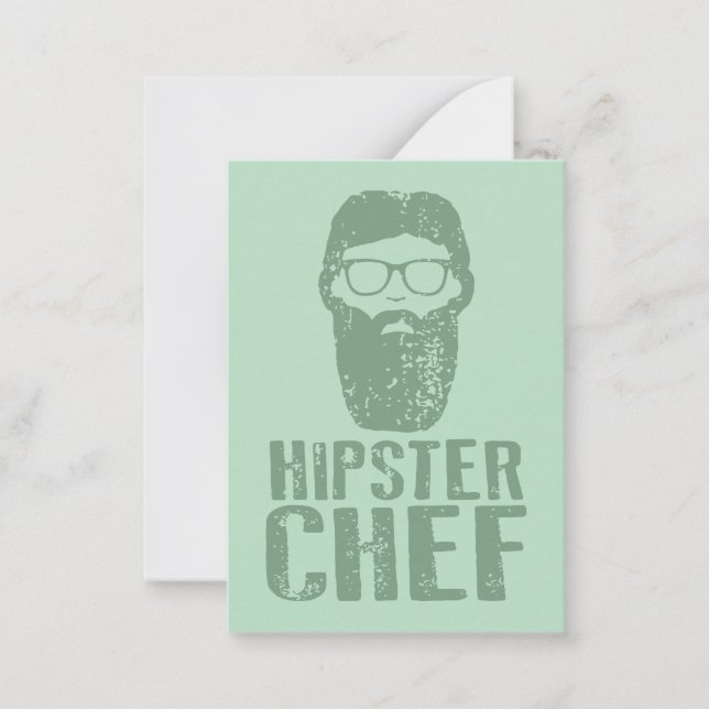 Hipster Chef Note Card (Front)