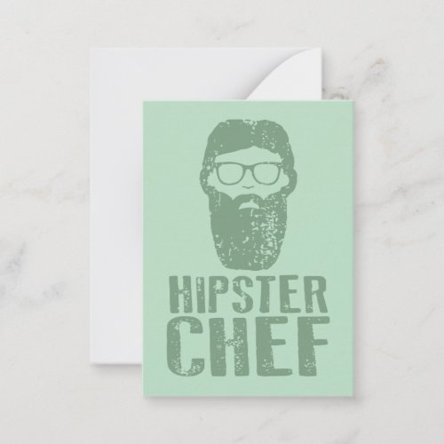 Hipster Chef Note Card