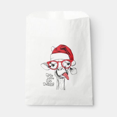 Hipster Christmas Giraffe  Holidays Favor Bag