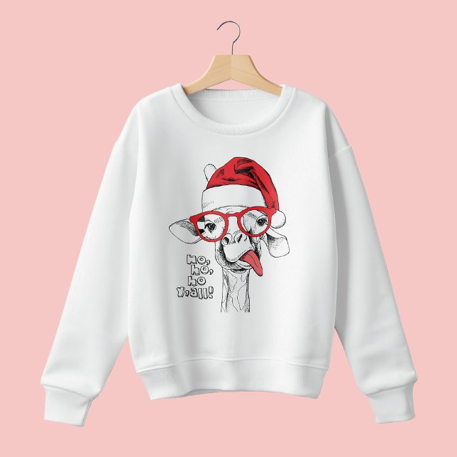 Hipster Christmas Giraffe | Holidays Sweatshirt (Creator Uploaded)