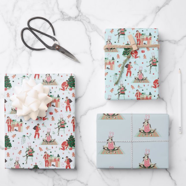 Hipster Christmas  Wrapping Paper Sheets (Front)