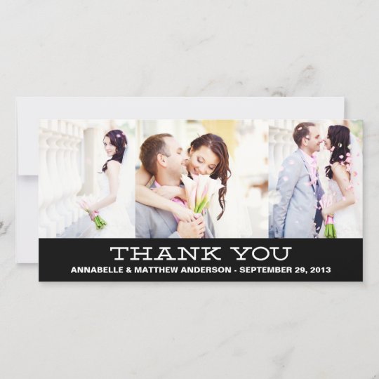 HIPSTER COLLAGE WEDDING THANK YOU PHOTO CARD Zazzle.com