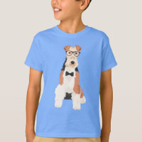 Hipster Cool Fox Terrier Wire Dog for Dog Lovers T-Shirt