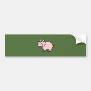 Hipster cool sow piglet bumper sticker