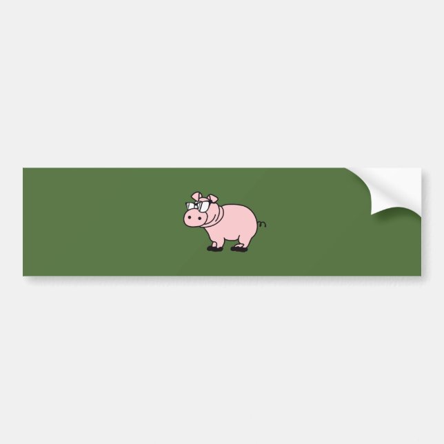 Hipster cool sow piglet bumper sticker (Front)