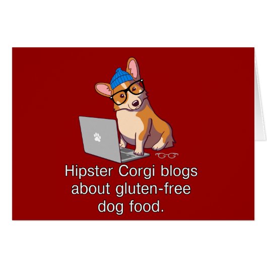 Hipster Corgi 2 (Front Horizontal)