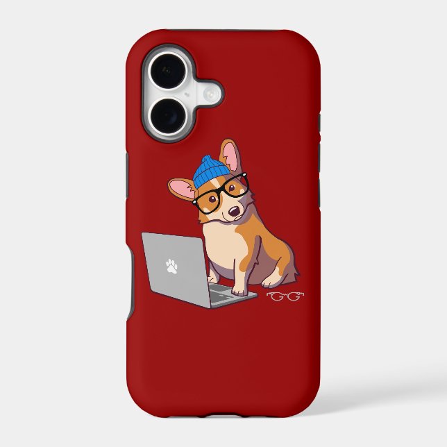 Hipster Corgi 2 Iphone Case (Back)