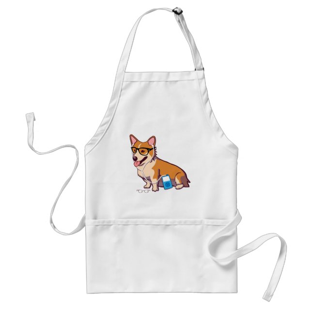 Hipster Corgi Aprons (without text) (Front)