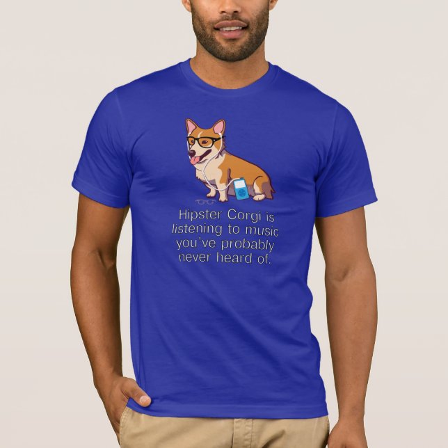 Hipster Corgi T-Shirt (Front)
