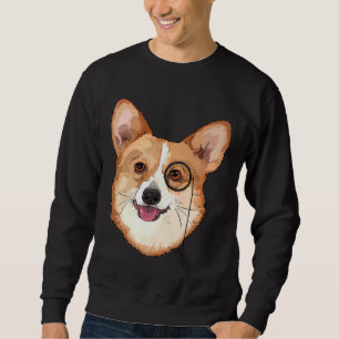 Hipster Corgi With Monocles Corgi Sweatshirt