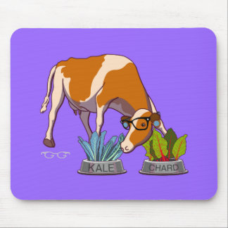 Hipster Cow (without text) Mouse Pad