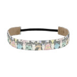 Hipster Cute Cats Pattern Athletic Headband