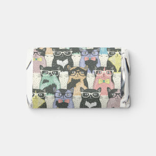 Hipster Cute Cats Pattern Hershey's Miniatures
