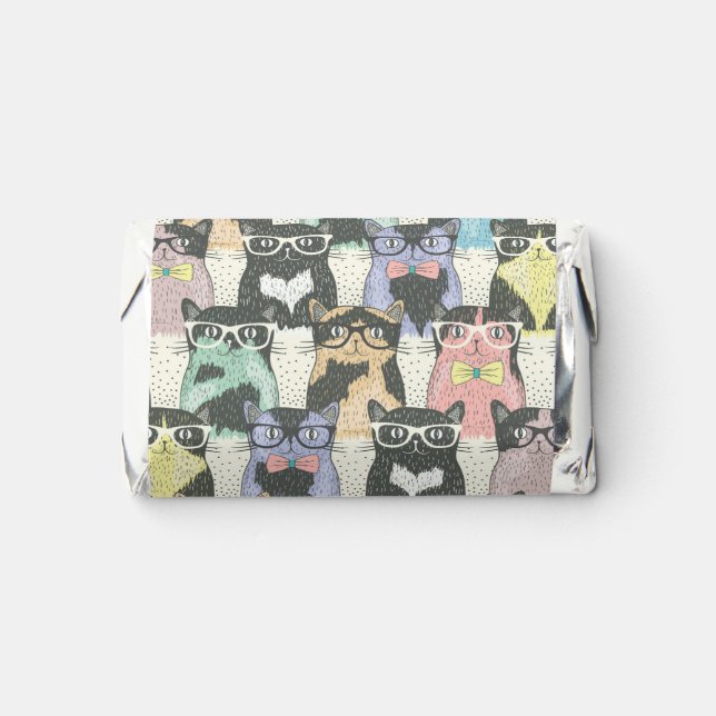 Hipster Cute Cats Pattern Hershey's Miniatures (Front)