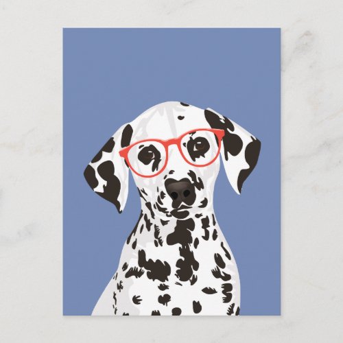 Hipster Dalmatian Postcard for Dalmatian Parents