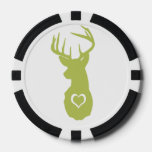 Hipster Deer Head With Hearts Poker Chips at Zazzle