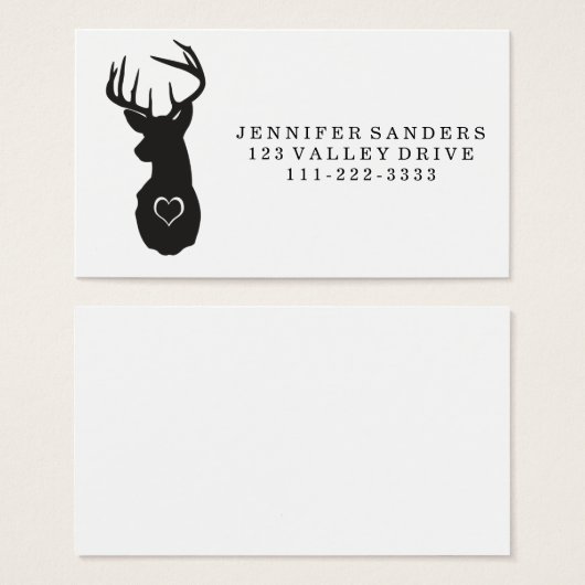 HIPSTER DEER WITH HEARTS (Front & Back)