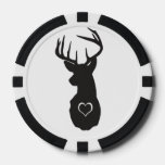 Hipster Deer With Hearts Poker Chips at Zazzle