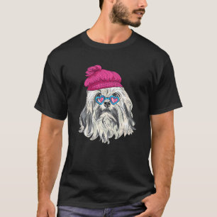 Hipster Dog Wearing Glasses Goofy Geek Dog  3 T-Shirt