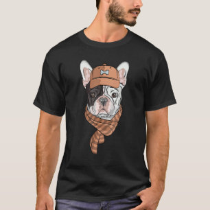 Hipster Dog Wearing Scarf Goofy Geek Dog 1 T-Shirt