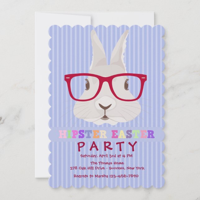 Hipster Easter Party Invitation (Front)