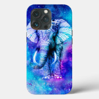 Hipster Elephant Nebula Space iPhone Pro Case