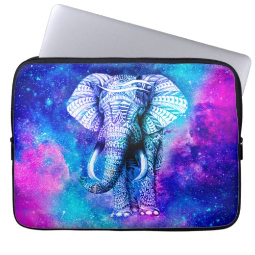 Hipster Elephant Nebula Space Laptop Sleeve