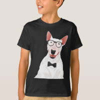 Hipster English Bull Terrier Dog T-Shirt