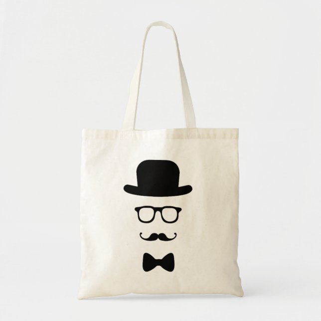 Hipster Face Budget Tote (Front)